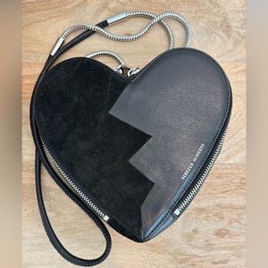 Rebecca Minkoff Black Heart-Shaped Crossbody Bag